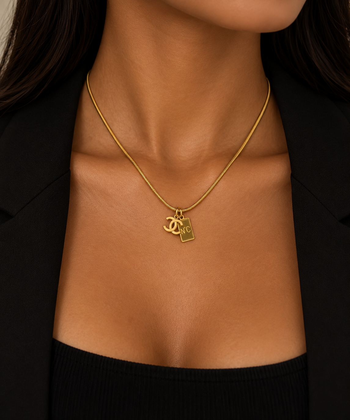Vintage Double Charm Necklace