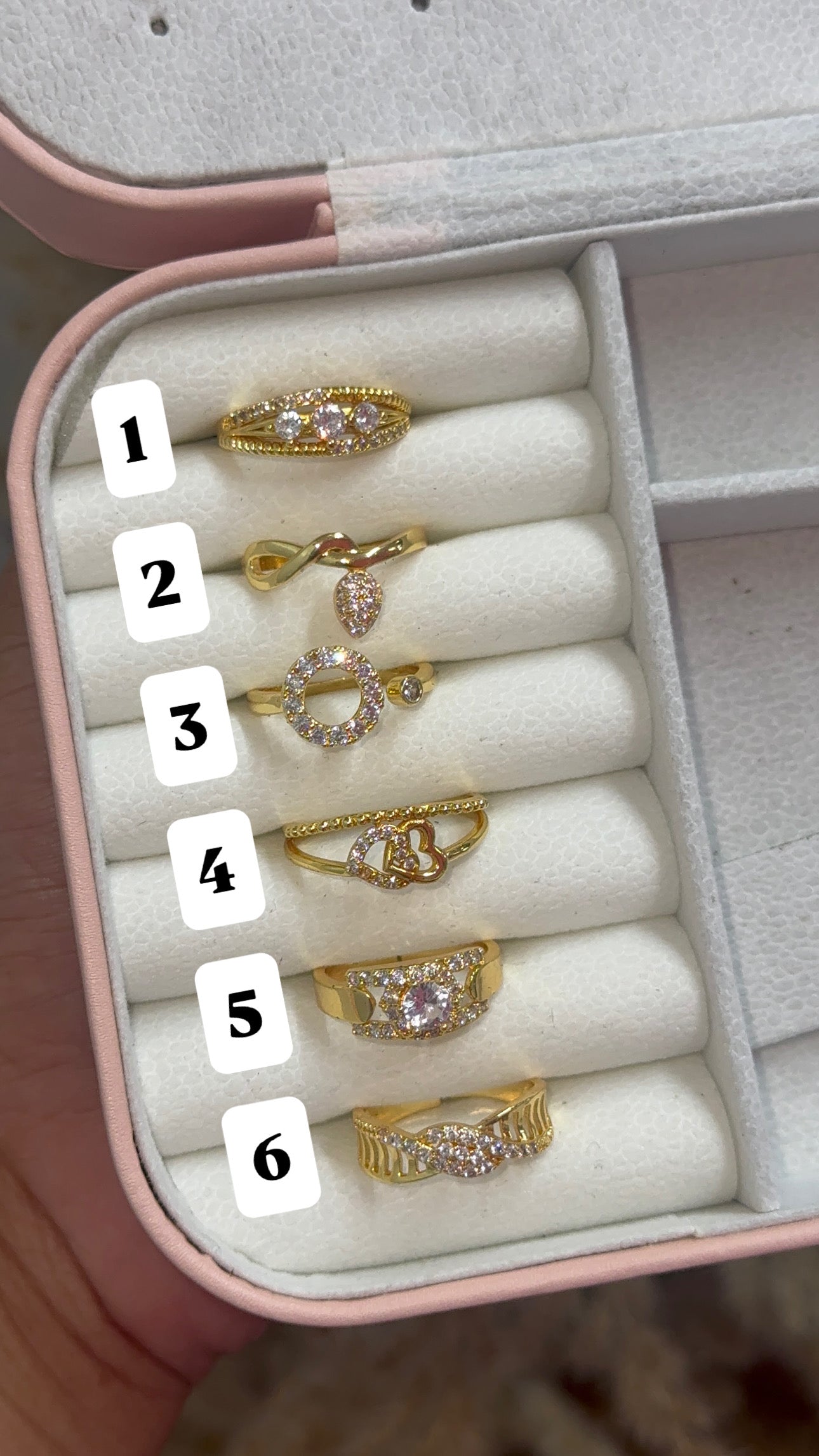 Gold plated adjustable  rings