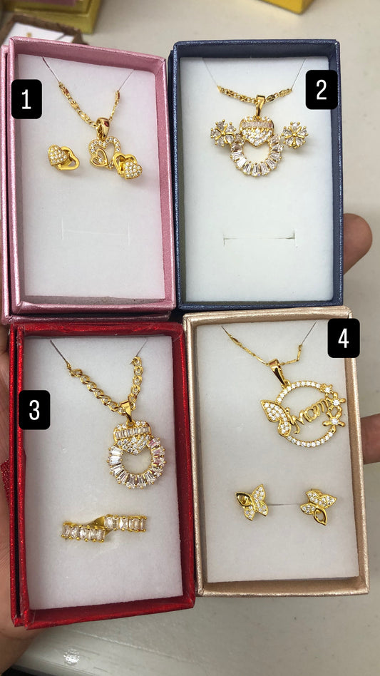 Gold plated jewelry set