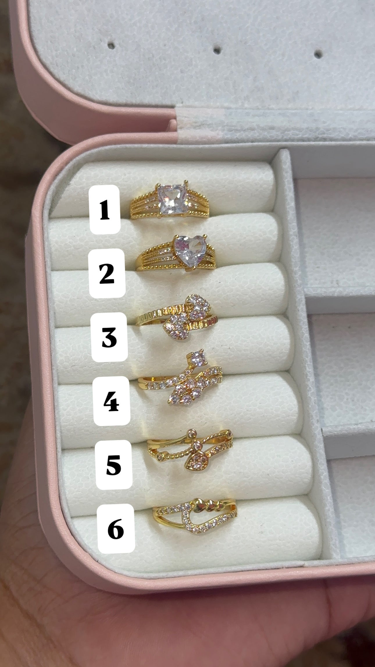 Gold plated adjustable  rings