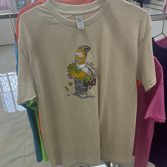 Medium light brown Homer Simpson t shirt