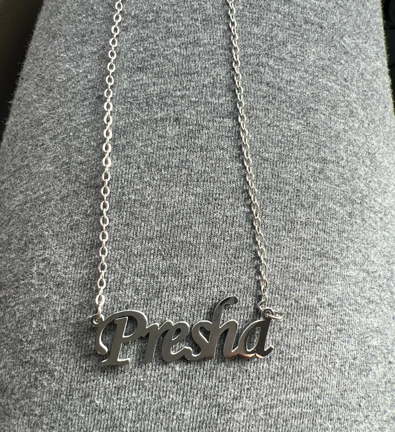 Personalized stainless steel name necklace
