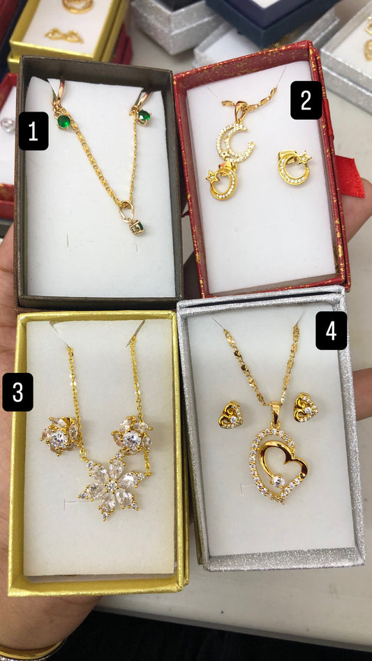 Gold plated jewelry sets