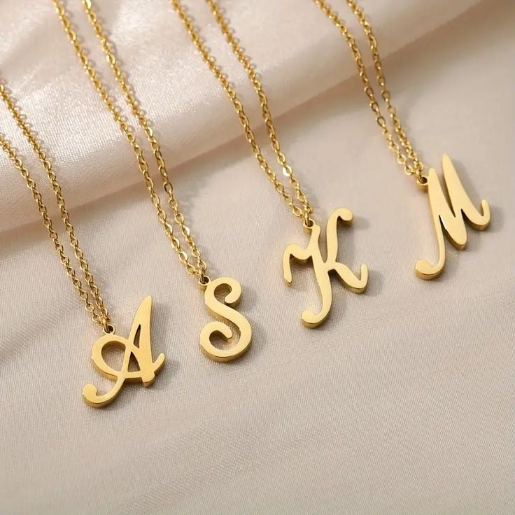 Stainless steel letter necklace