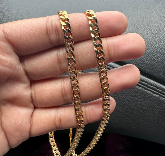 Gold plated Curb anklet