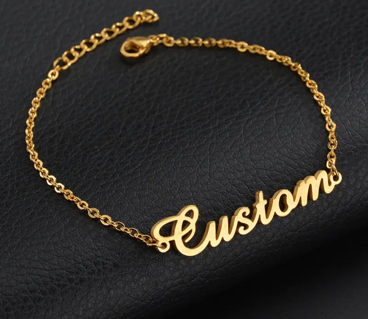 Personalized stainless steel name bracelet