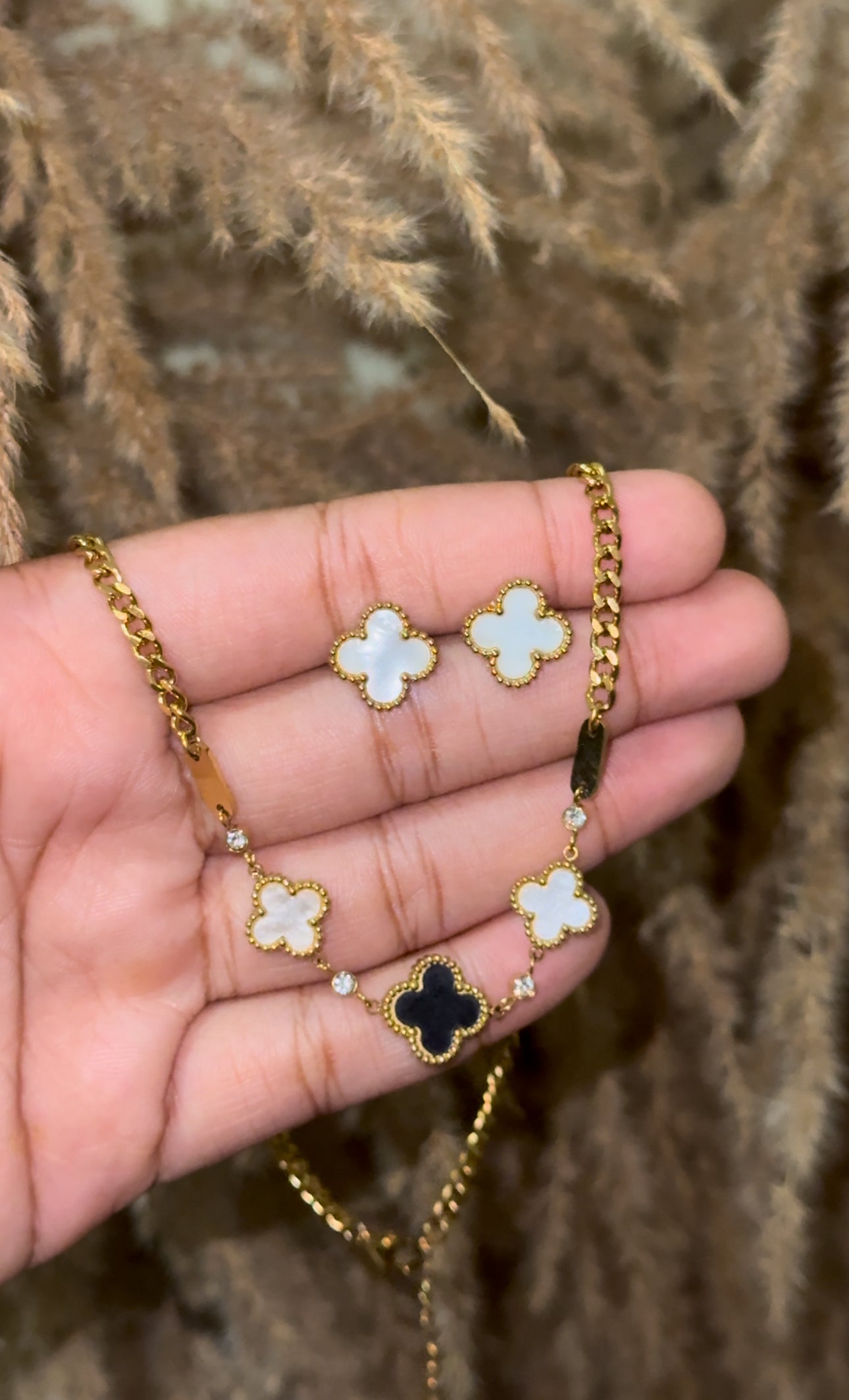 Luxury stainless steel clover jewelry