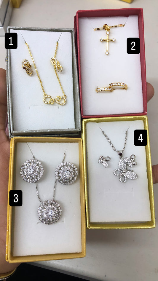 Gold plated jewelry set