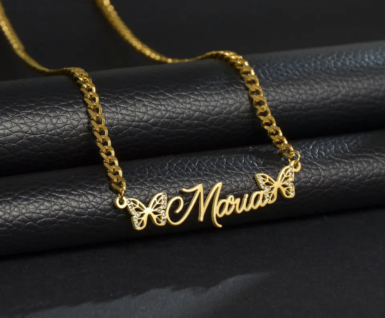 Personalized stainless steel cuban name necklace