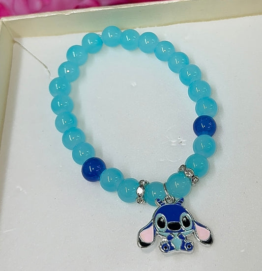 Baby Stitch beaded charm bracelet