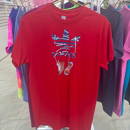 Small red adidas T shirt