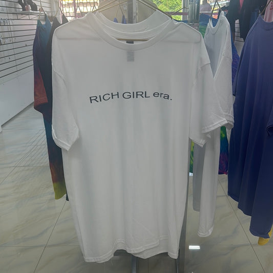 Large white rich girl era T shirt