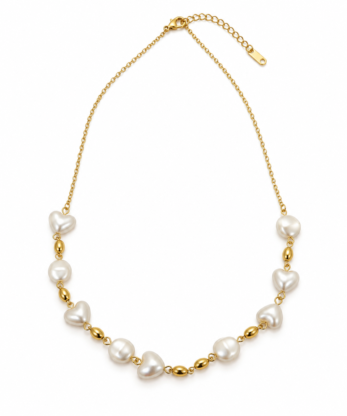 Pearl amor heart necklace