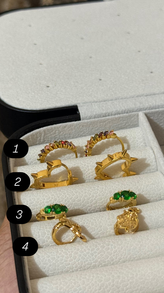 Gold plated /stainless steel earrings