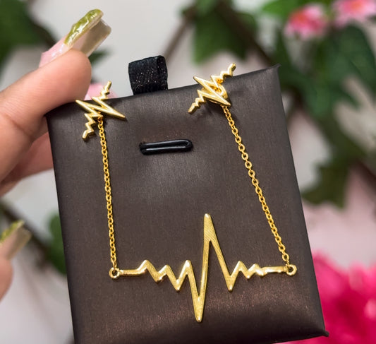 Gold plated heart beat set