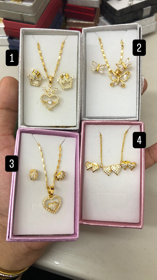 Gold plated jewelry set