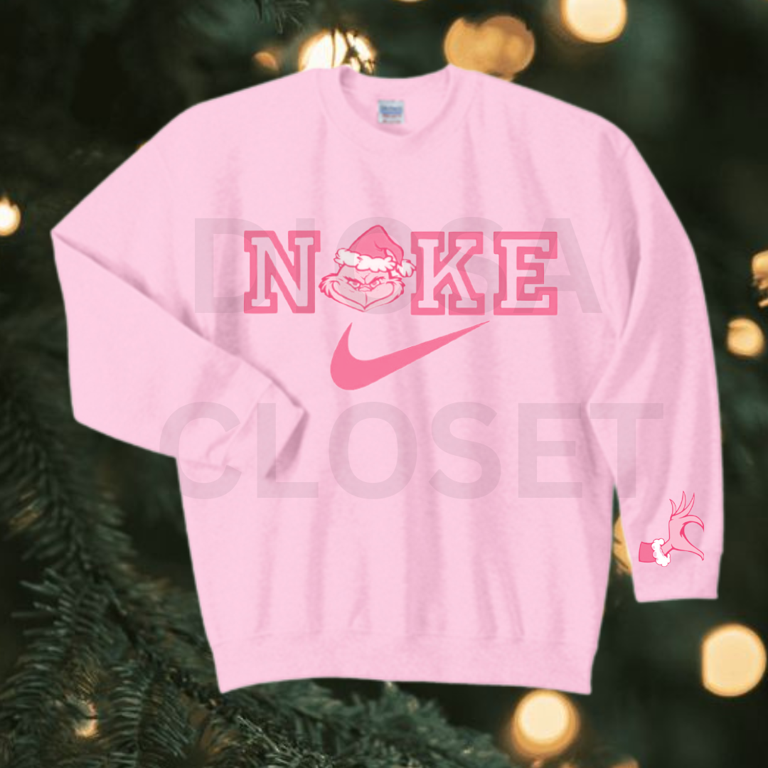 pink grinch christms sweater