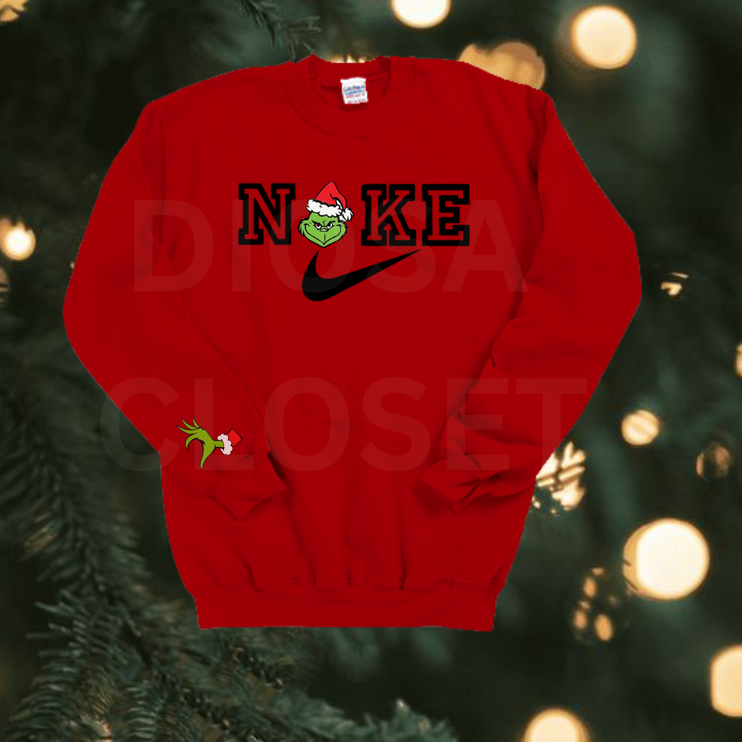 red grinch christmas sweater