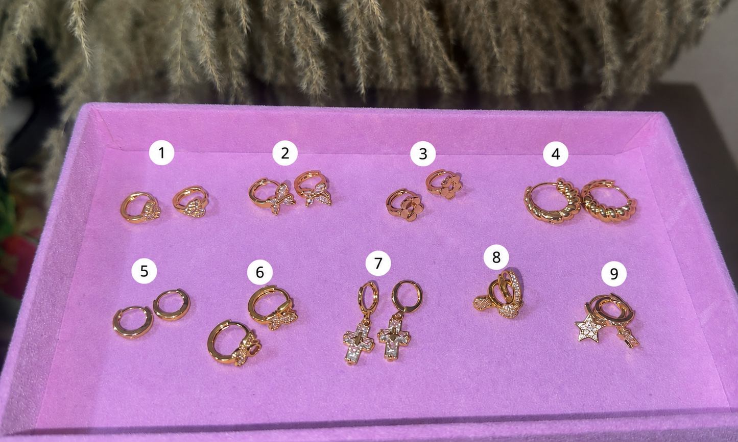 Gold plated earrings