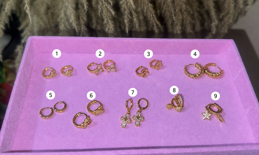 Gold plated earrings