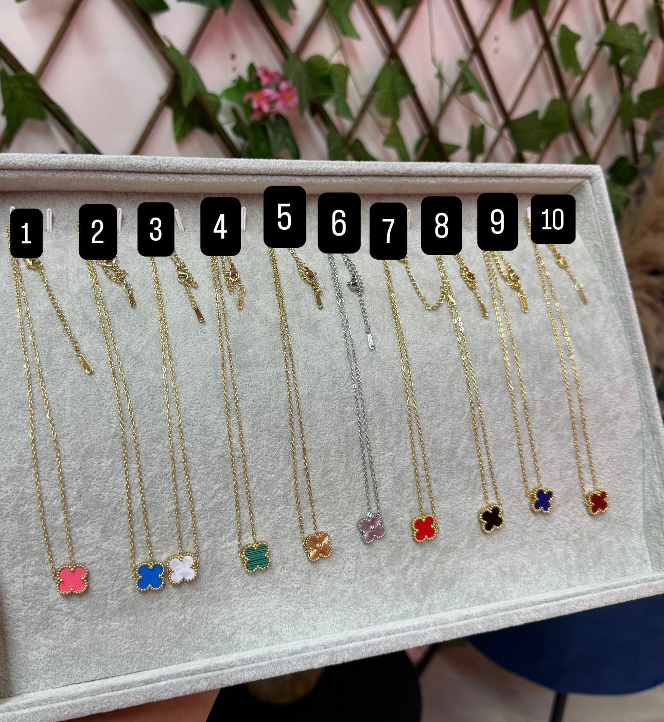 Stainless steel clover necklace