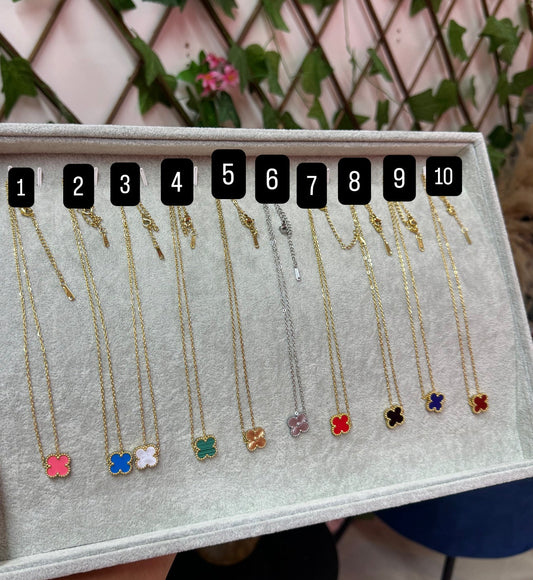 Stainless steel clover necklace