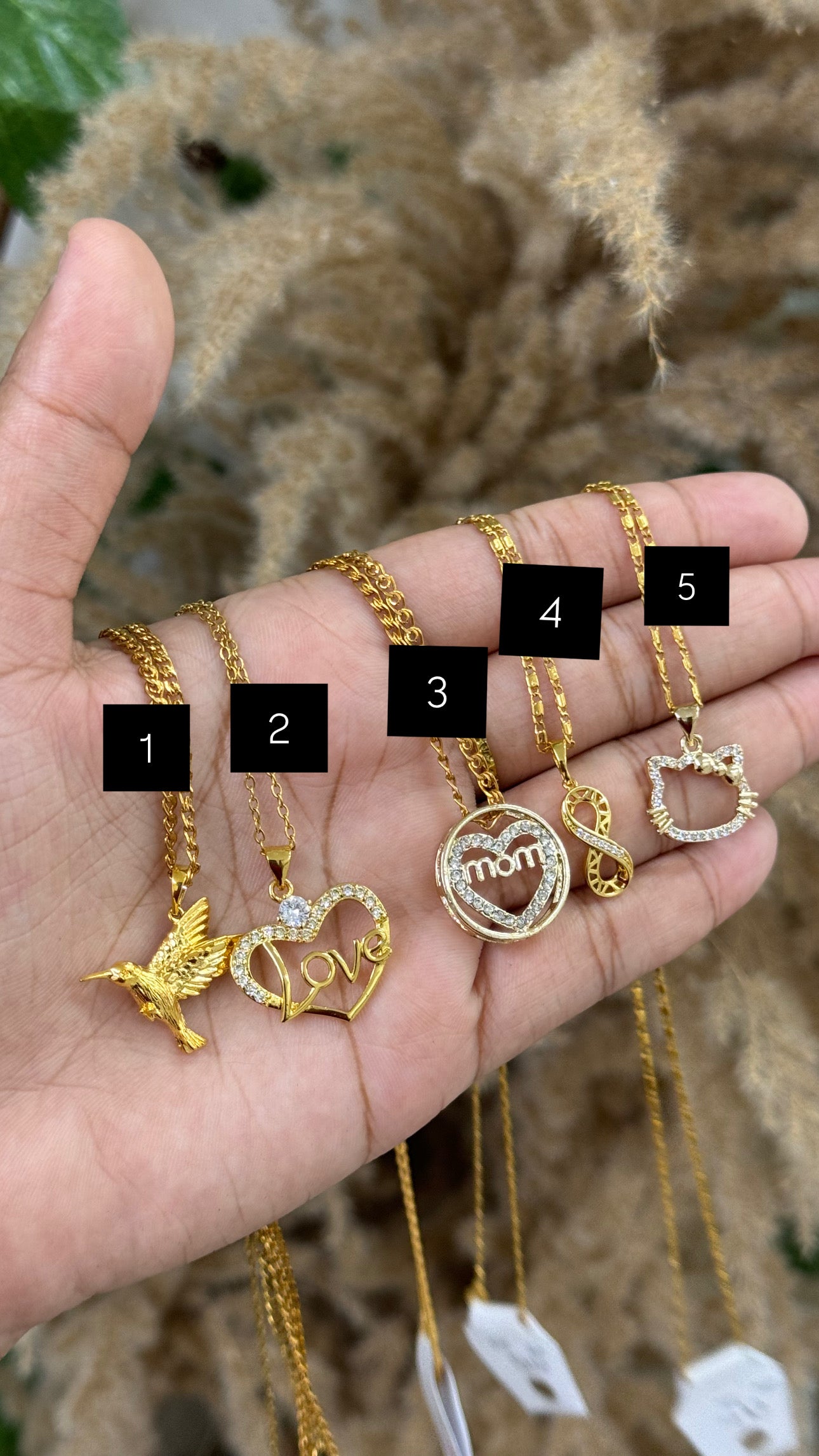 Gold plated charm Necklaces