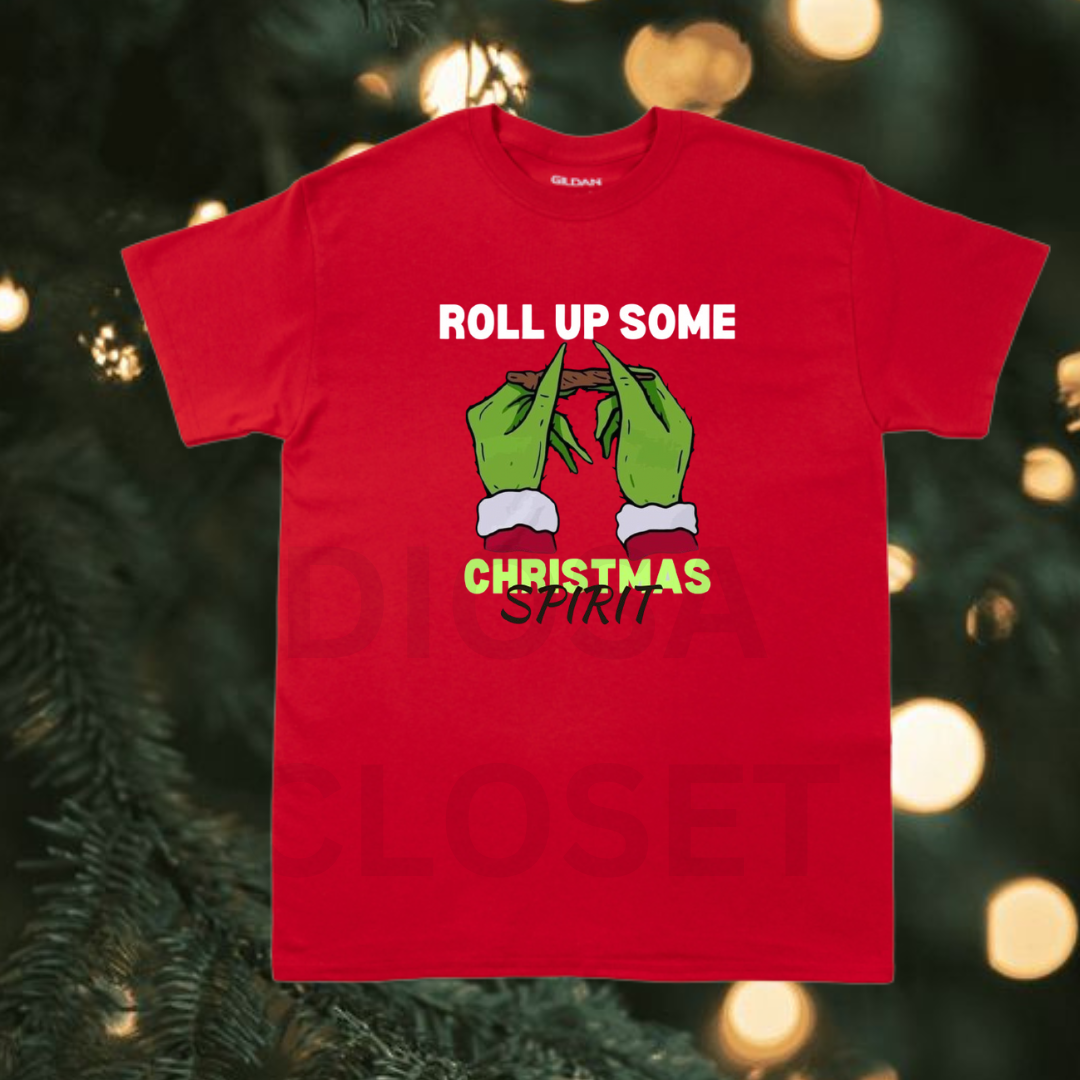 roll some red Christmas tee