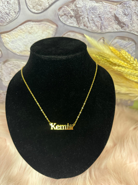 Kemi instock name necklace - stainless steel gold plated