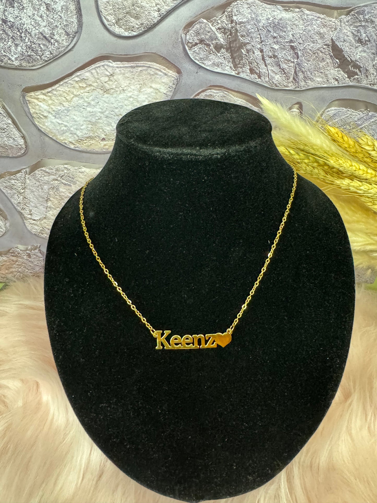 Keenz instock name necklace - stainless steel gold plated