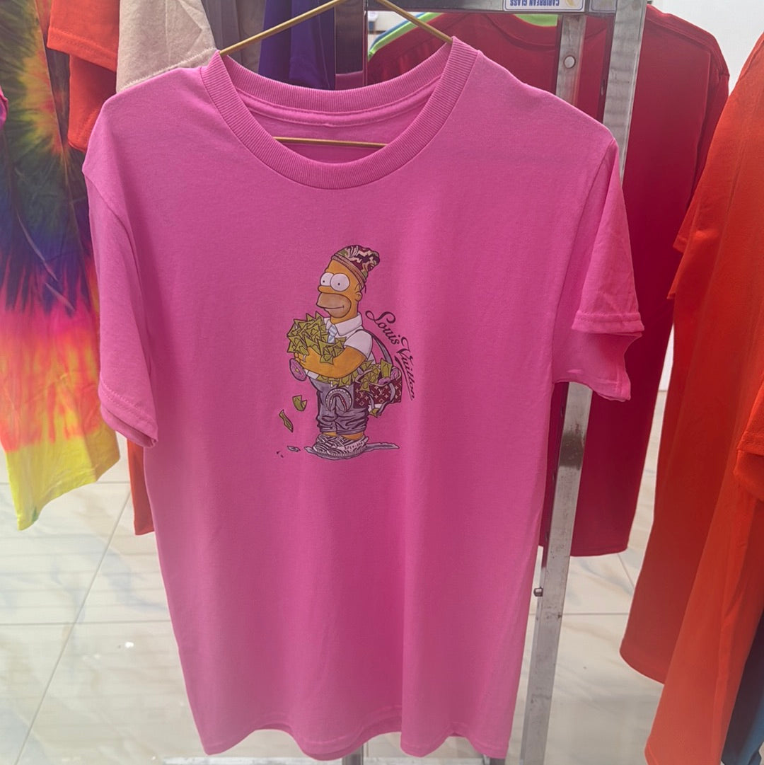 Medium pink Homer Simpson T shirt