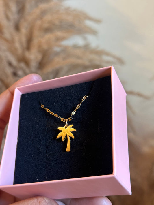 Gold plated island girl necklace