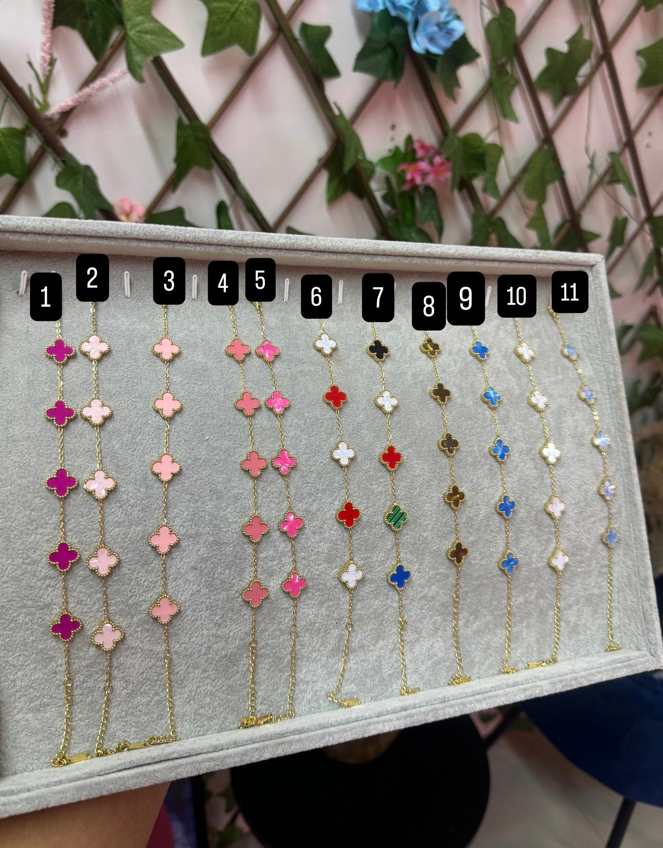 stainlesss steel clover bracelets