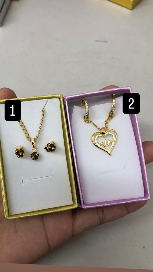 Gold plated jewelry set
