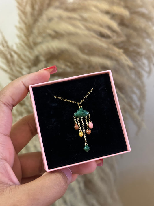 Cloudy stainless steel necklace