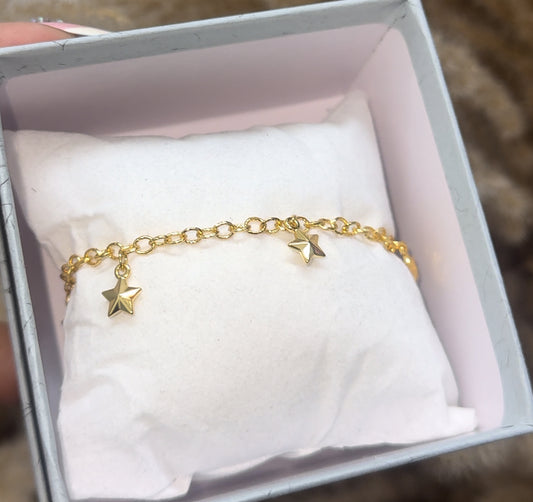 Gold plated stargazer bracelet