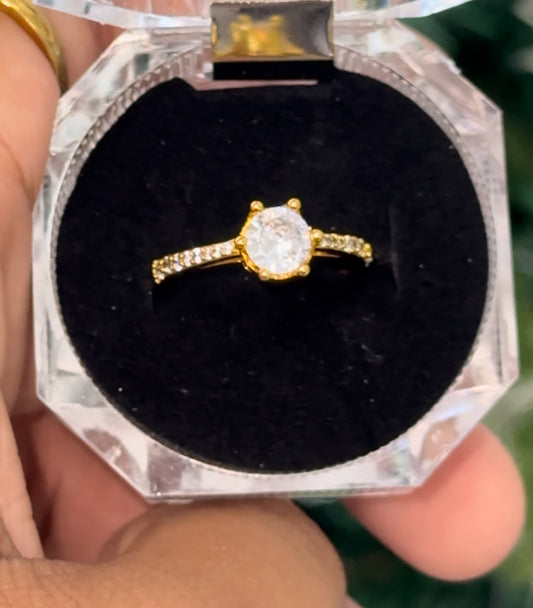 Gold plated Cz ring