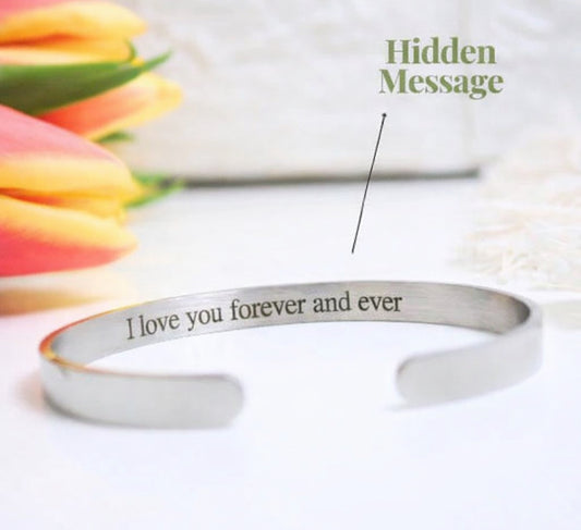 Custom Cuff Bracelet - Silver (6mm)