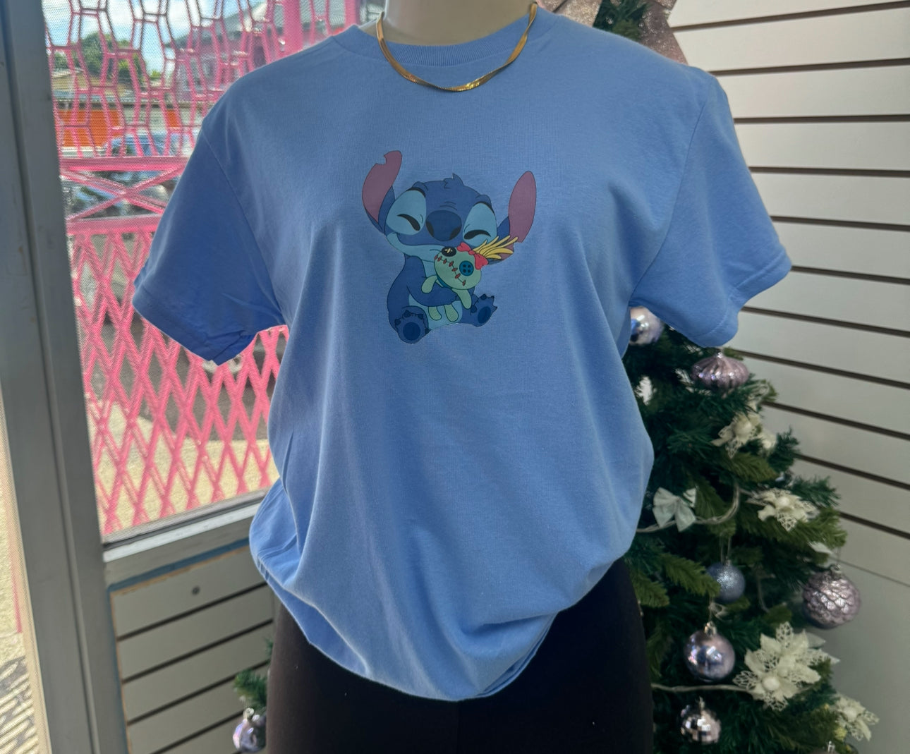 Small blue  stitch t shirt