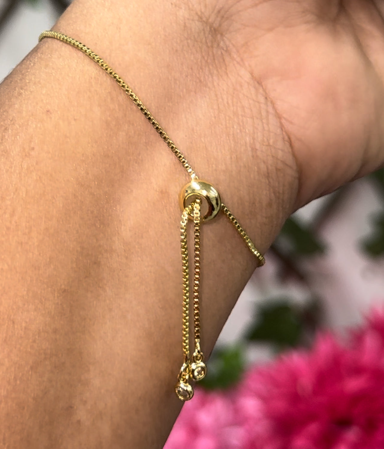 Gold plated turtle adjustable bracelet