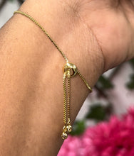 Load image into Gallery viewer, Gold plated butterfly adjustable bracelet
