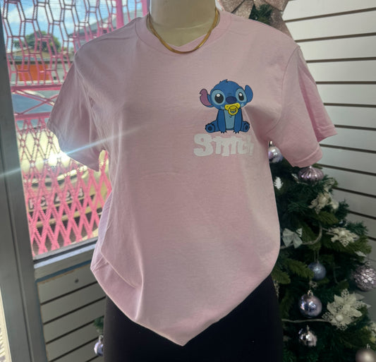 Small pink stitch t shirt