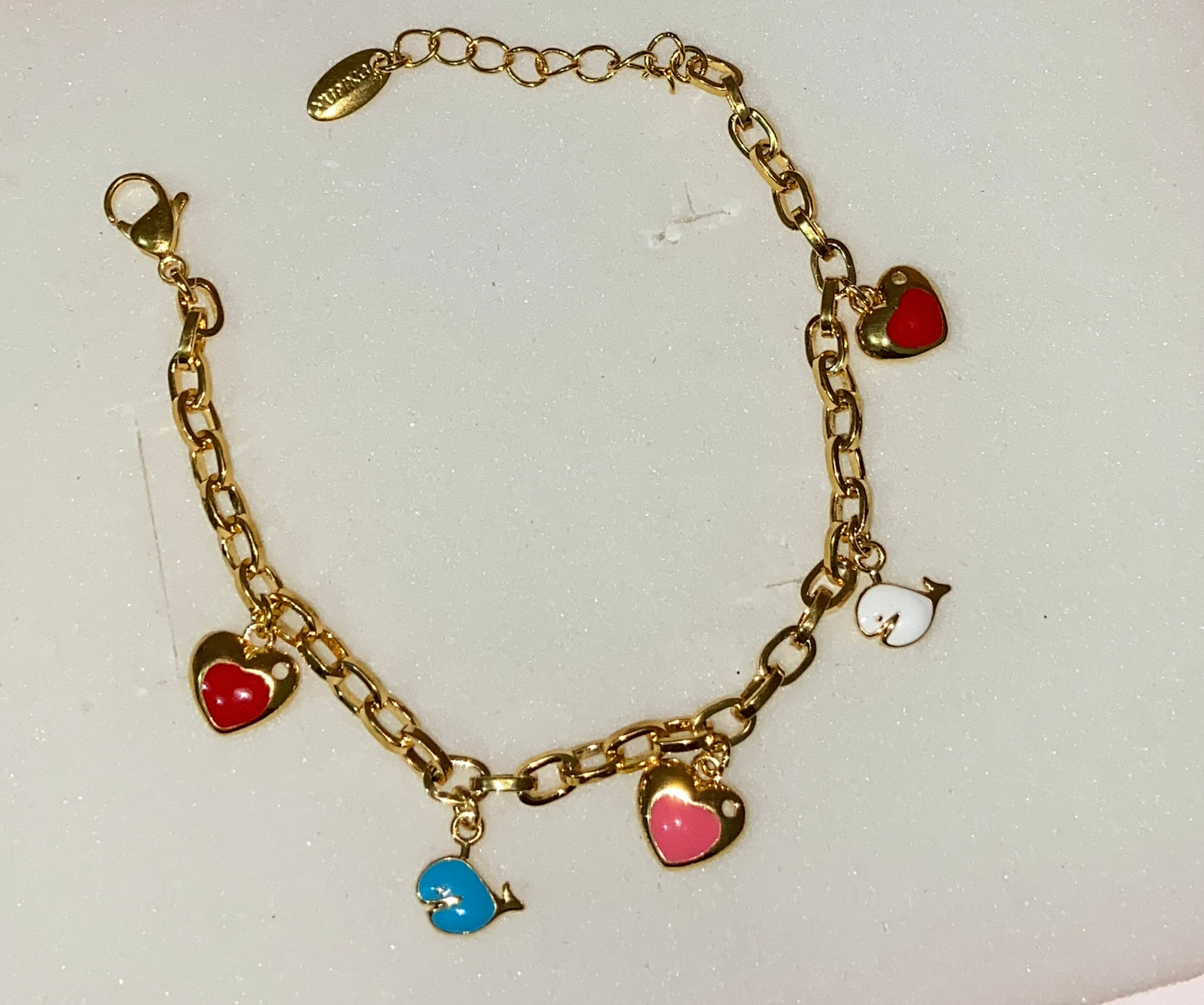 Gold plated charm bracelet