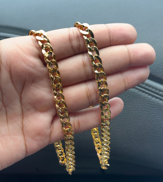 Gold plated Curb thick anklet