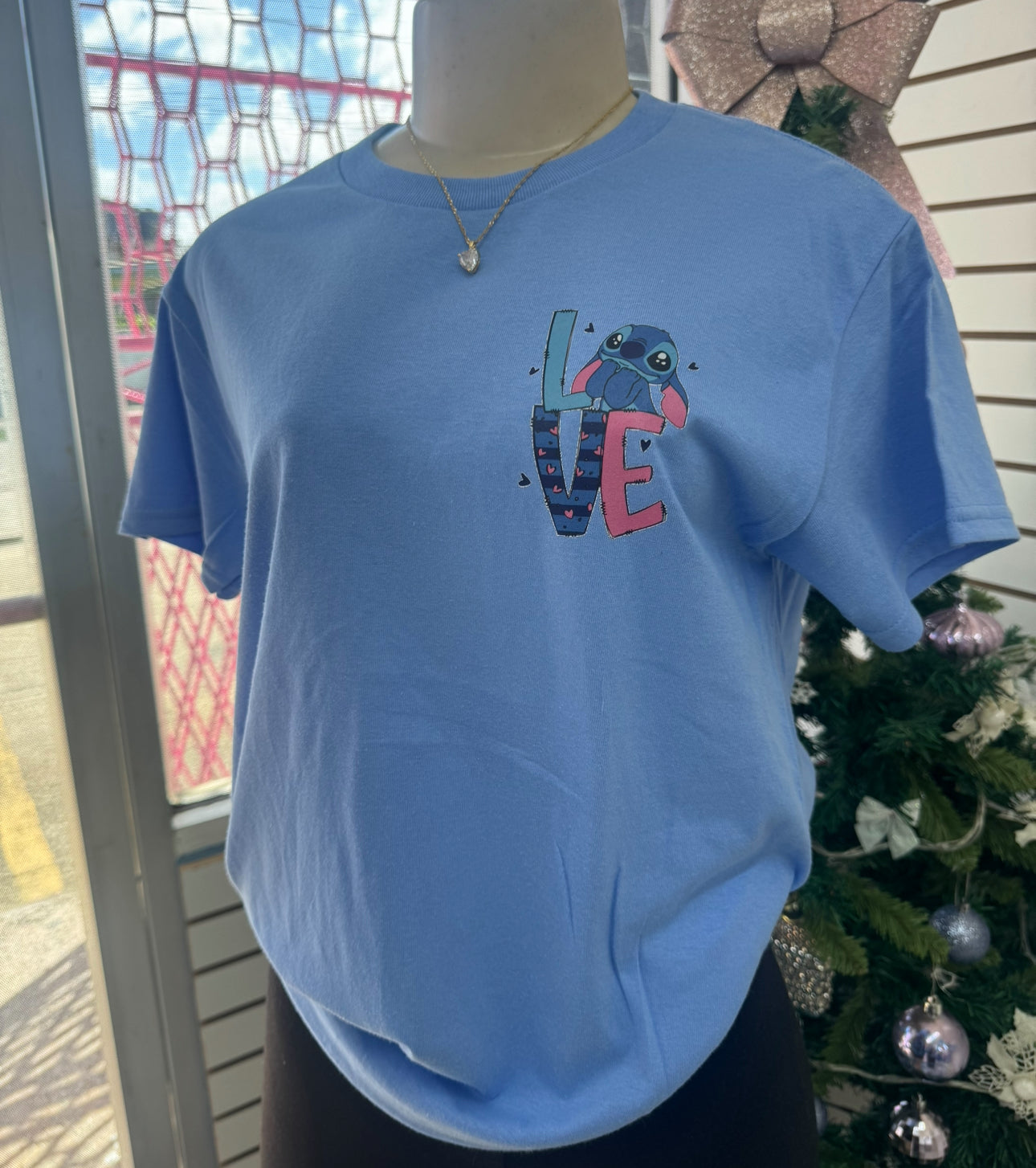 Small blue  stitch t shirt