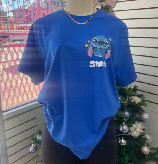 Medium blue  stitch t shirt