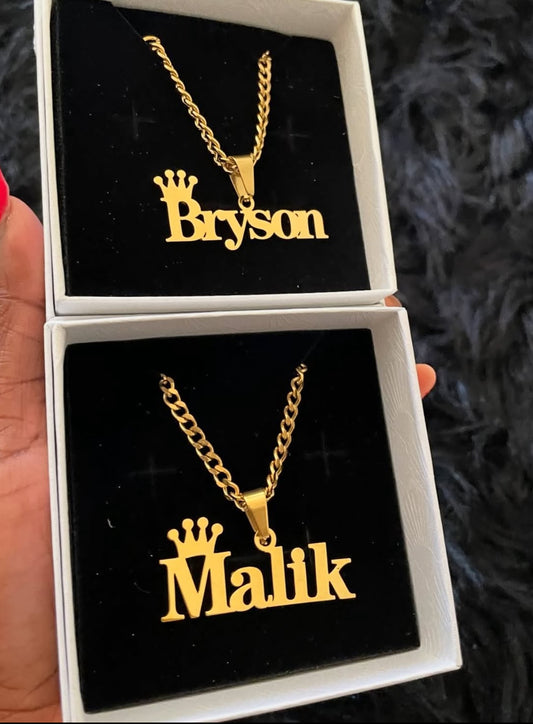 Personalized stainless steel name necklace