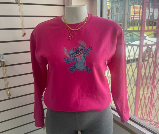 Medium pink stitch sweater