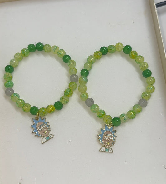 Rick ( Rick n Morty )beaded bracelet