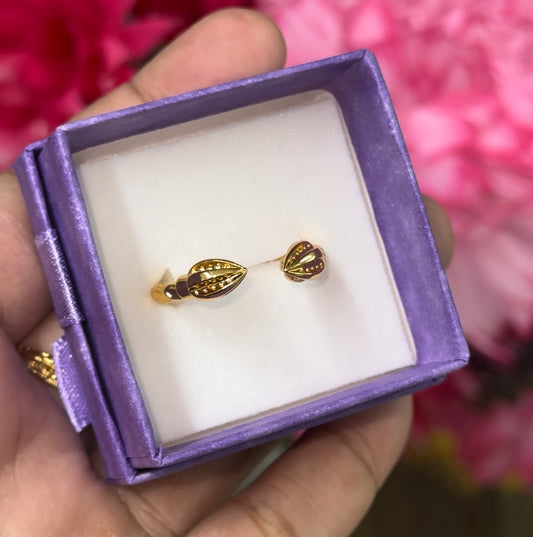 Gold plated adjustable Bera ring